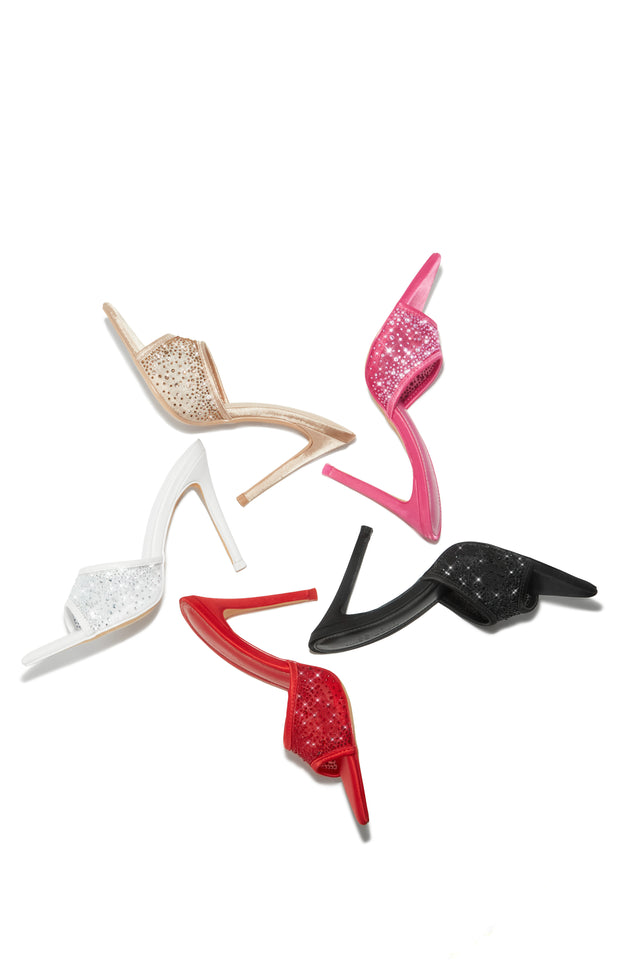 Miss Lola | Kari Red Embellished High Heel Mules – MISS LOLA