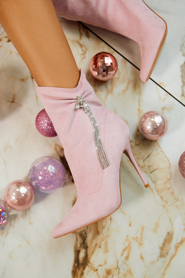 Load image into Gallery viewer, Always A Party Embellished Pointed Toe Bootie - Pink
