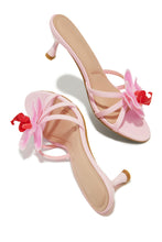 Load image into Gallery viewer, Alyssa Rosette Mid Heel Mules - Pink
