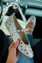 Load image into Gallery viewer, Aniston Embellished Flats - Bone
