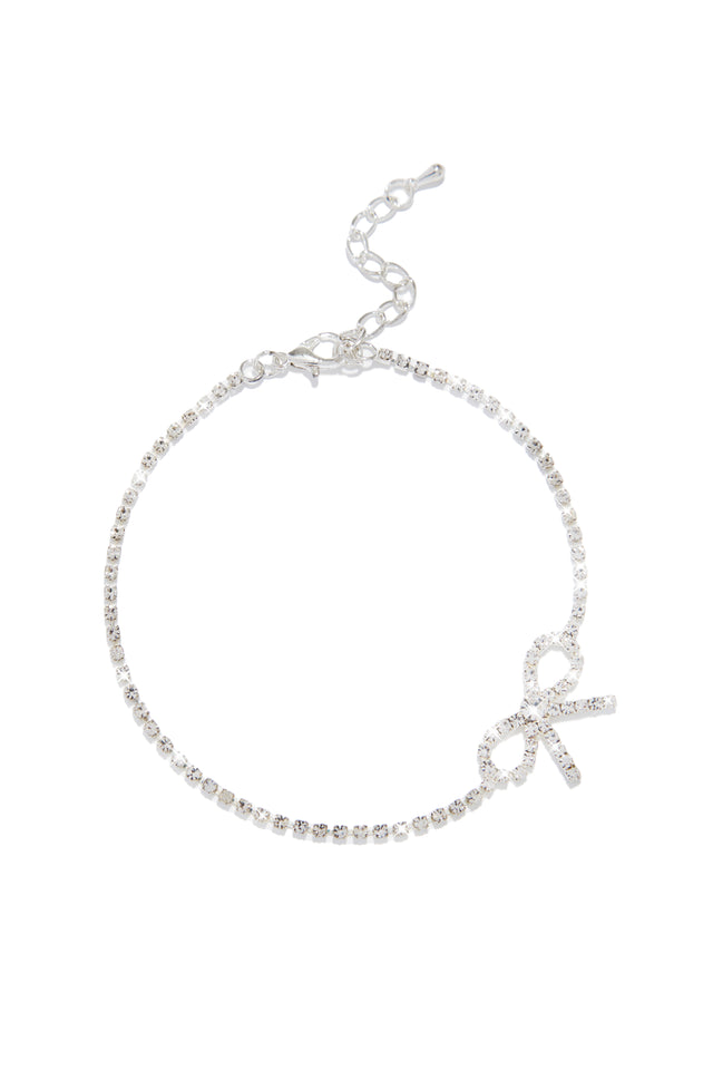 Load image into Gallery viewer, Embellished Silver Anklet
