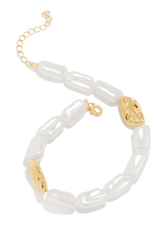 Load image into Gallery viewer, White and Gold Anklet
