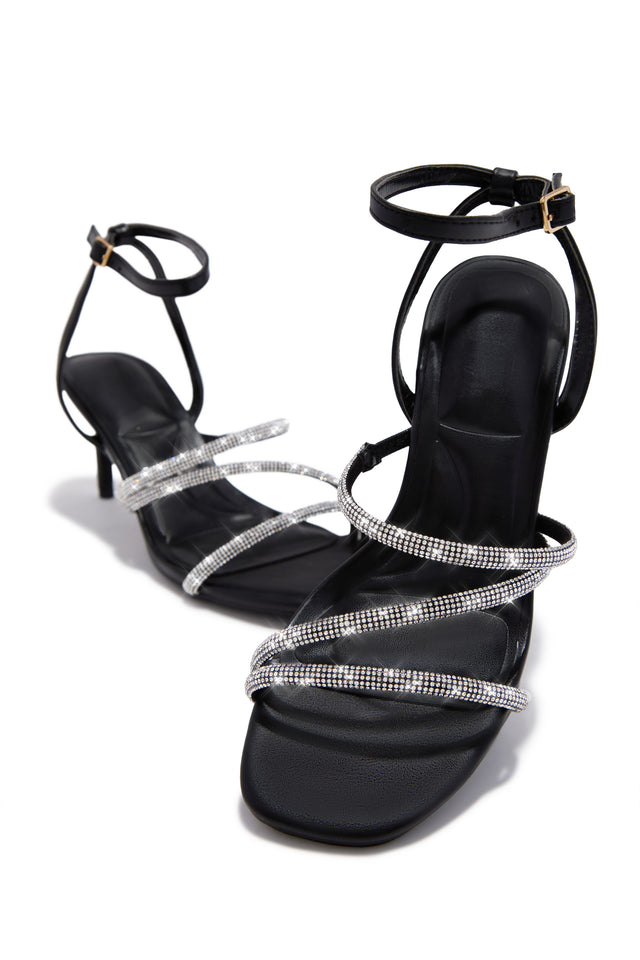 Load image into Gallery viewer, Annalise Embellished Mid Heels - Black
