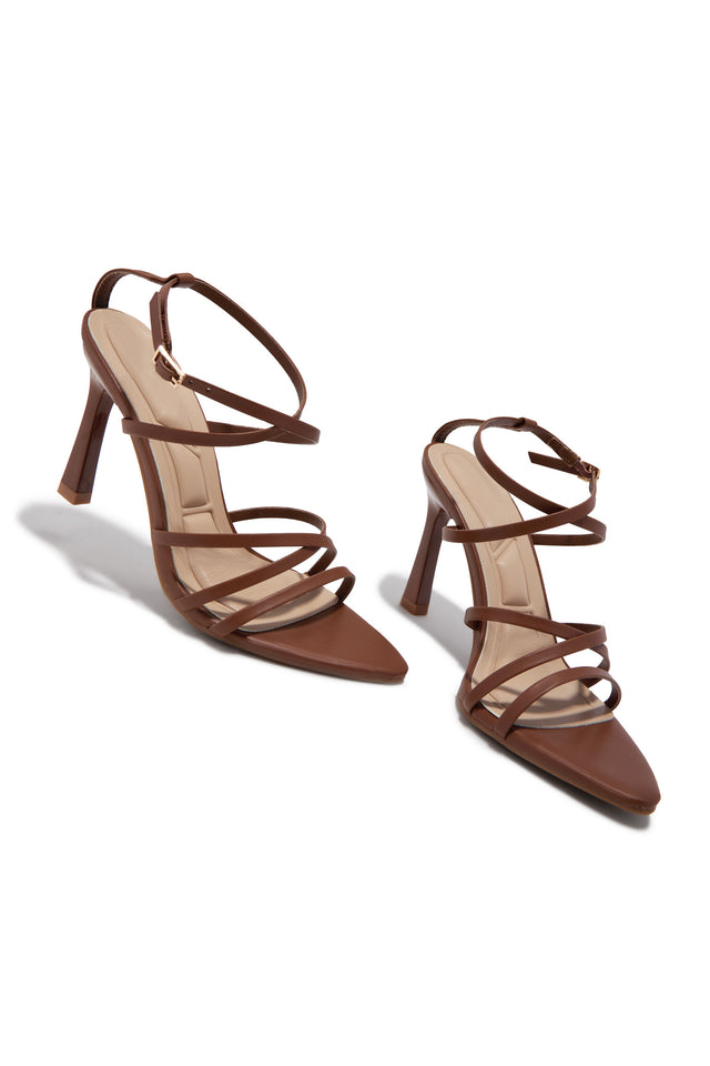 Load image into Gallery viewer, Antonia Strappy Mid Heels - Brown
