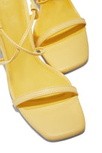 Load image into Gallery viewer, Aria Lace Up Block Heels - Yellow
