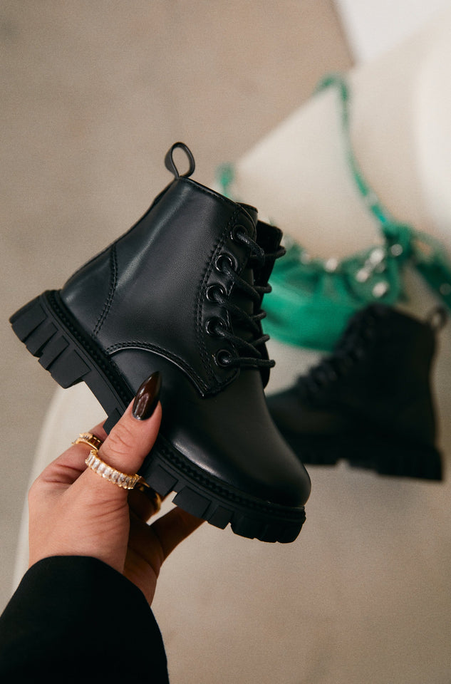 Kids lace up boots hot sale