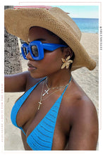 Load image into Gallery viewer, Happy Days Oversized Sunglasses - Blue
