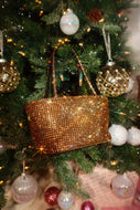 Aryzia Embellished Top Handle Bag - Gold