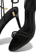 Load image into Gallery viewer, Ashantii Lace Up Mid Heels - Black
