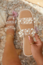 Load image into Gallery viewer, Audrey Slip On Faux Pearl Sandals - Pearl
