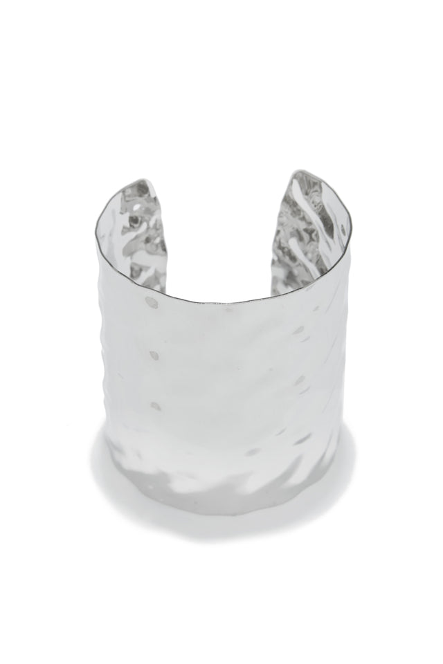Load image into Gallery viewer, Hammered Silver Bangle
