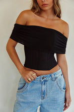 Load image into Gallery viewer, Denim Styled with Off The SHoulder Top
