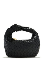 Load image into Gallery viewer, Black Woven Top Handle Bag
