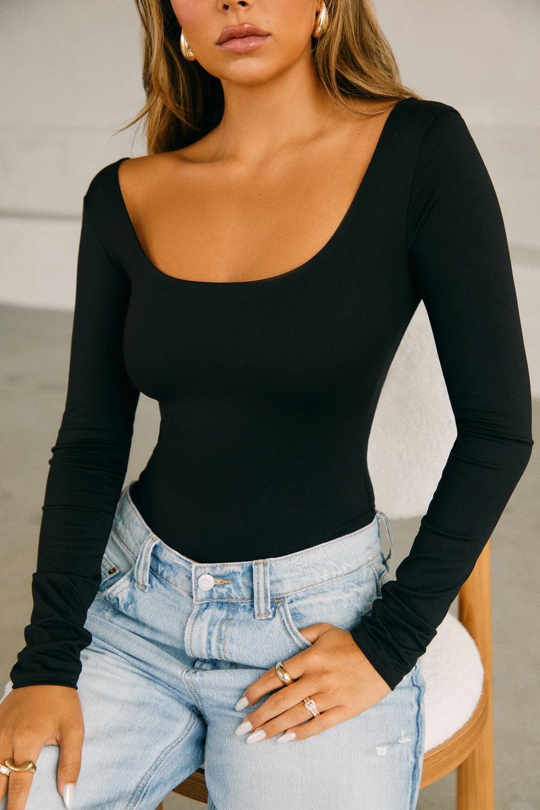 Black Knit Bodysuit