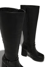 Load image into Gallery viewer, Hazelle Platform Block Heel Boots - Black
