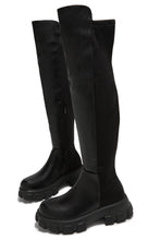 Load image into Gallery viewer, Fall Outfit Over The Knee Flat Boots - Black
