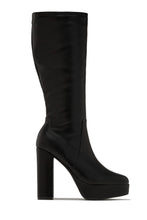 Load image into Gallery viewer, Ellie Platform Block Heel Boots - Black
