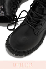 Load image into Gallery viewer, Ariella Kids Lace Up Boots - Black
