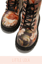 Load image into Gallery viewer, Grace Kids Lace Up Boots - Floral
