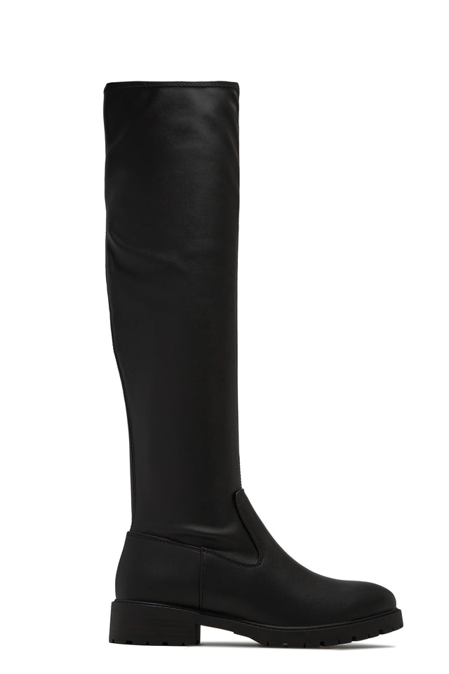 Load image into Gallery viewer, Chilly Nights Flat Over The Knee Boots - Dark Nude
