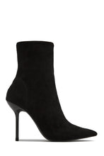 Load image into Gallery viewer, Last Night Pointed Toe High Heel Ankle Boots - Black
