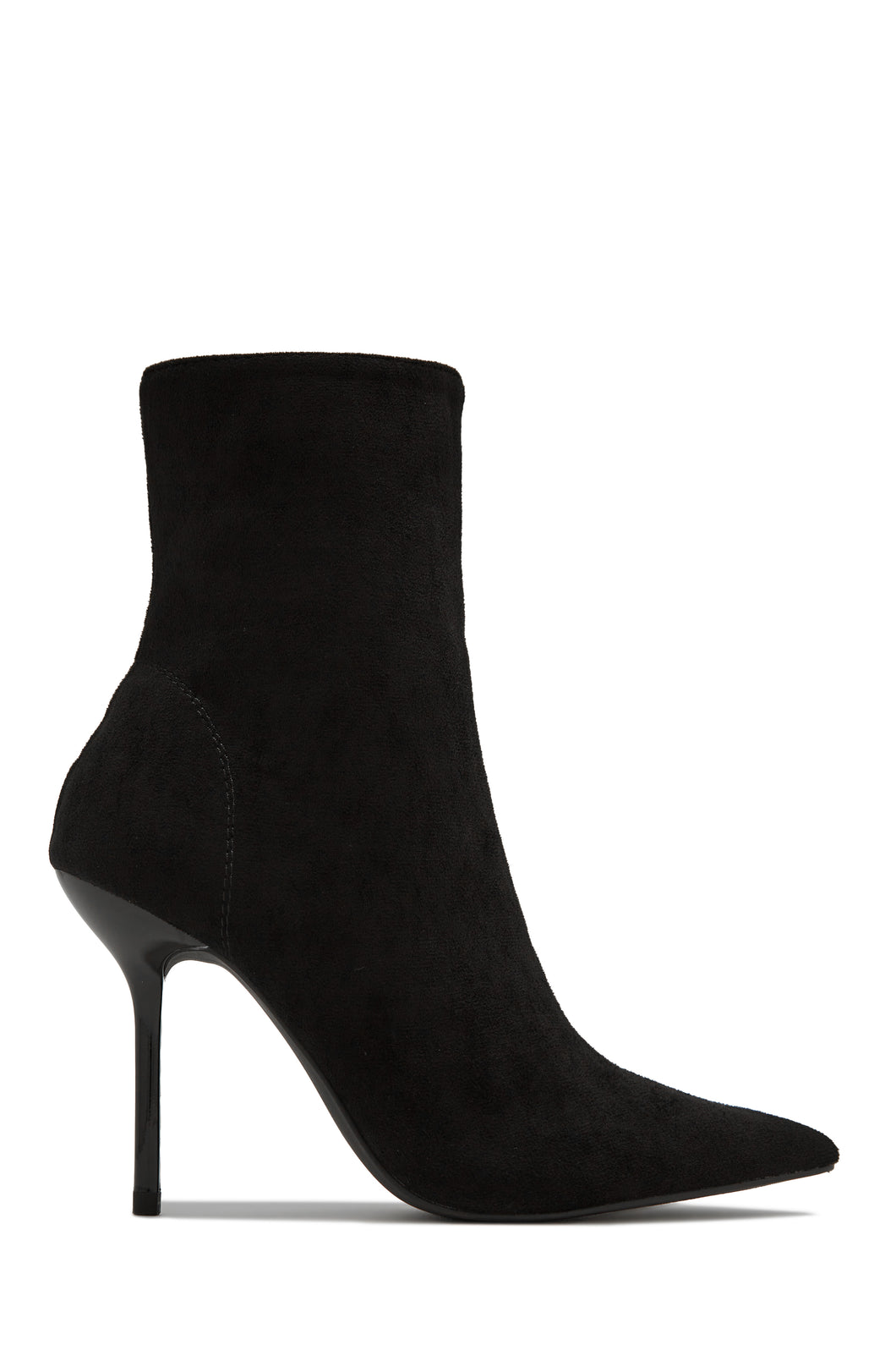 Last Night Pointed Toe High Heel Ankle Boots - Black