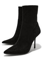 Load image into Gallery viewer, Last Night Pointed Toe High Heel Ankle Boots - Black
