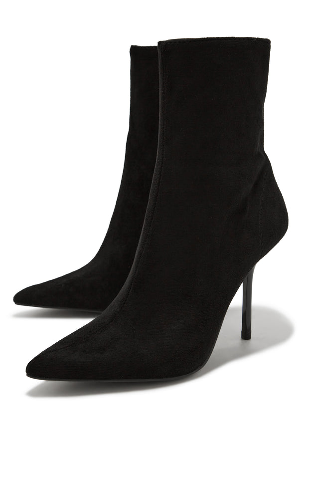 Load image into Gallery viewer, Last Night Pointed Toe High Heel Ankle Boots - Black
