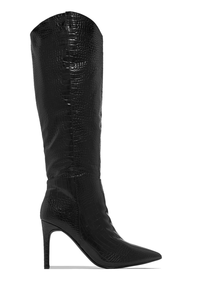Load image into Gallery viewer, Portia Knee High Heel Boots - Bone
