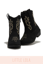 Load image into Gallery viewer, Mini Abby Cowgirl Boots - Black
