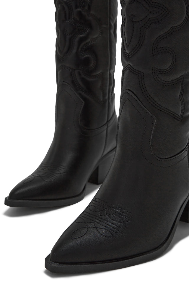 Load image into Gallery viewer, Dylan Western Cowgirl Boots - Black

