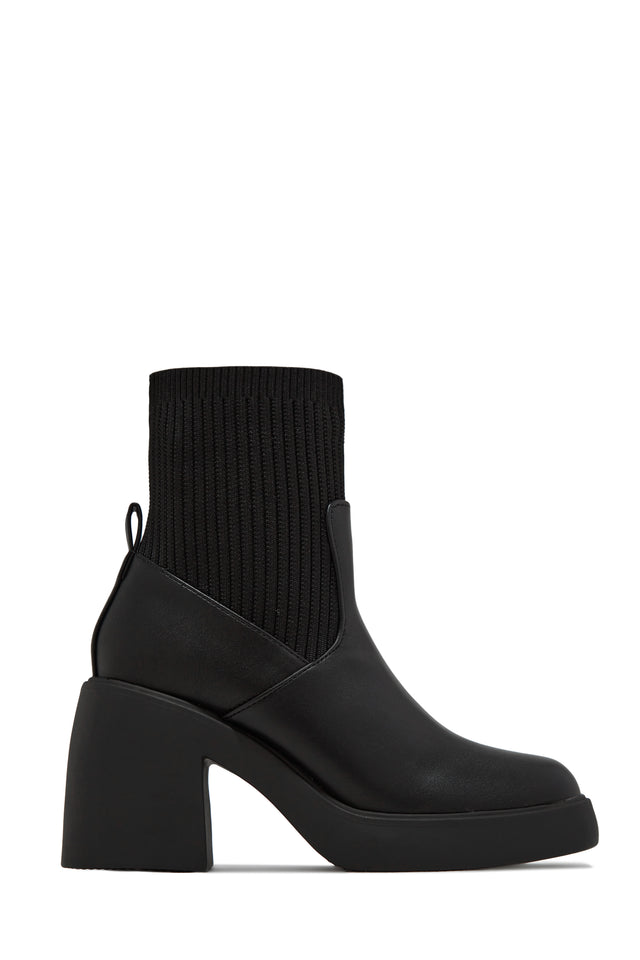 Load image into Gallery viewer, Black Chunky Heel Booties
