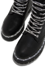 Load image into Gallery viewer, Black Embellished Combat Boots
