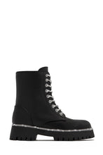 Load image into Gallery viewer, Black Lace Up Combat Boots
