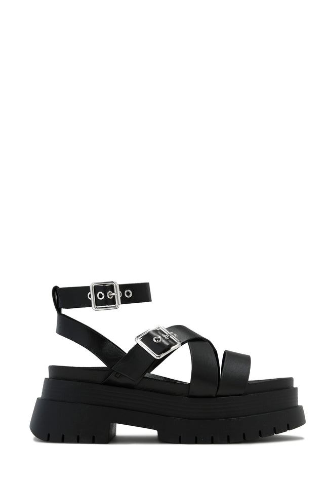 Load image into Gallery viewer, Black Chunky Open Toe Sandals
