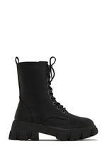 Load image into Gallery viewer, Maryana Lace Up Combat Boots - Black
