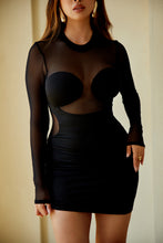 Load image into Gallery viewer, Long Sleeve Black Dress
