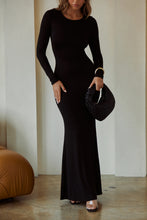 Load image into Gallery viewer, Black Maxi Dress with Long Sleeves
