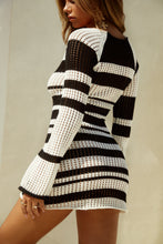 Load image into Gallery viewer, Striped White and Black Dress
