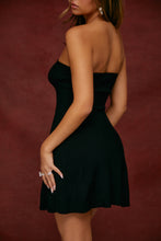Load image into Gallery viewer, Black Strapless Holiday Dress

