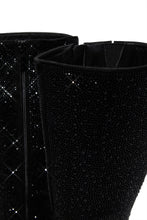 Load image into Gallery viewer, Elvia Embellished Kitten Heel Boots - Black
