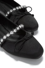Load image into Gallery viewer, Black Flats with Black Embellishments
