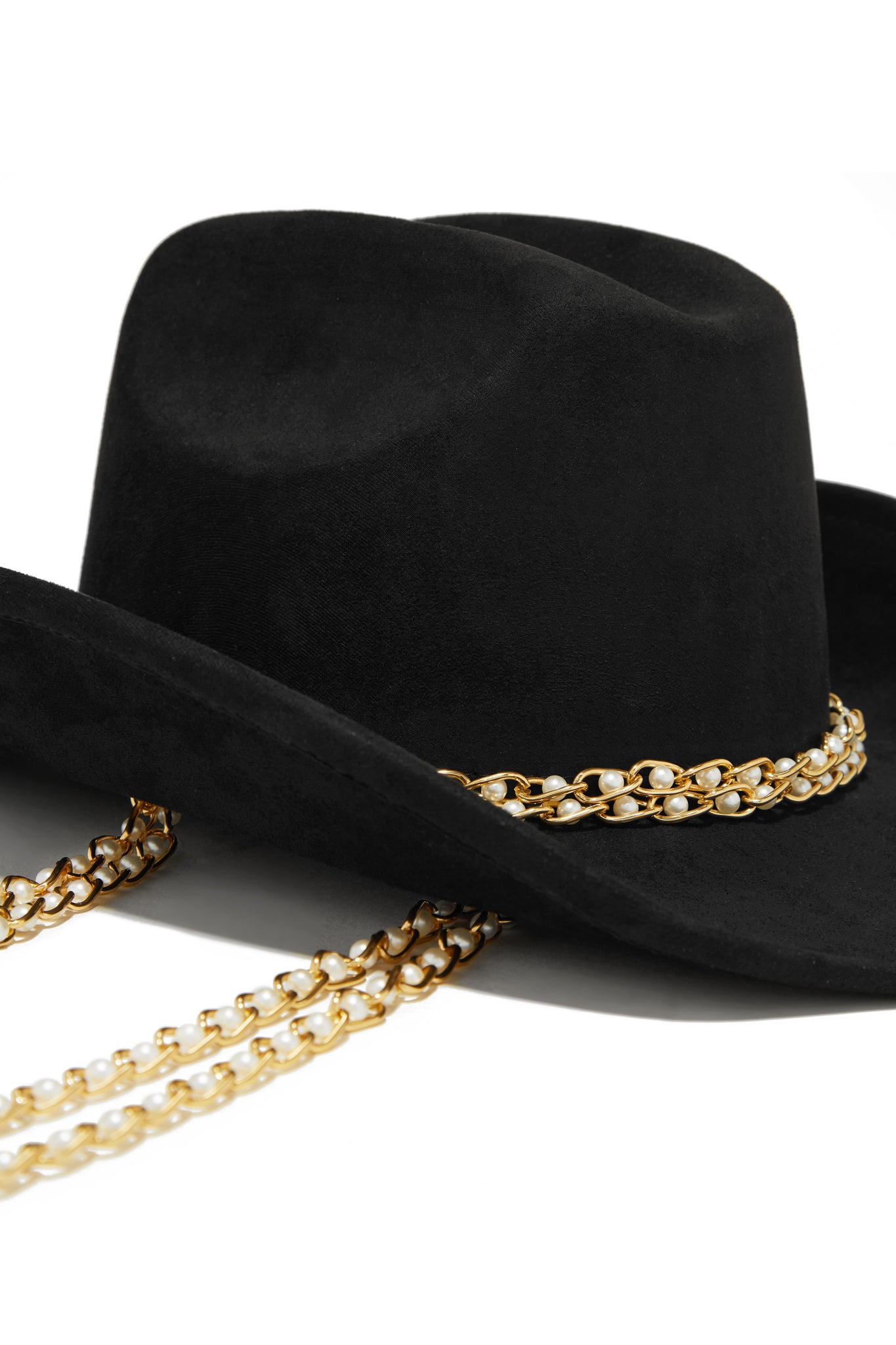 Miss Lola  Atania Black Chain Embellished Western Hat – MISS LOLA