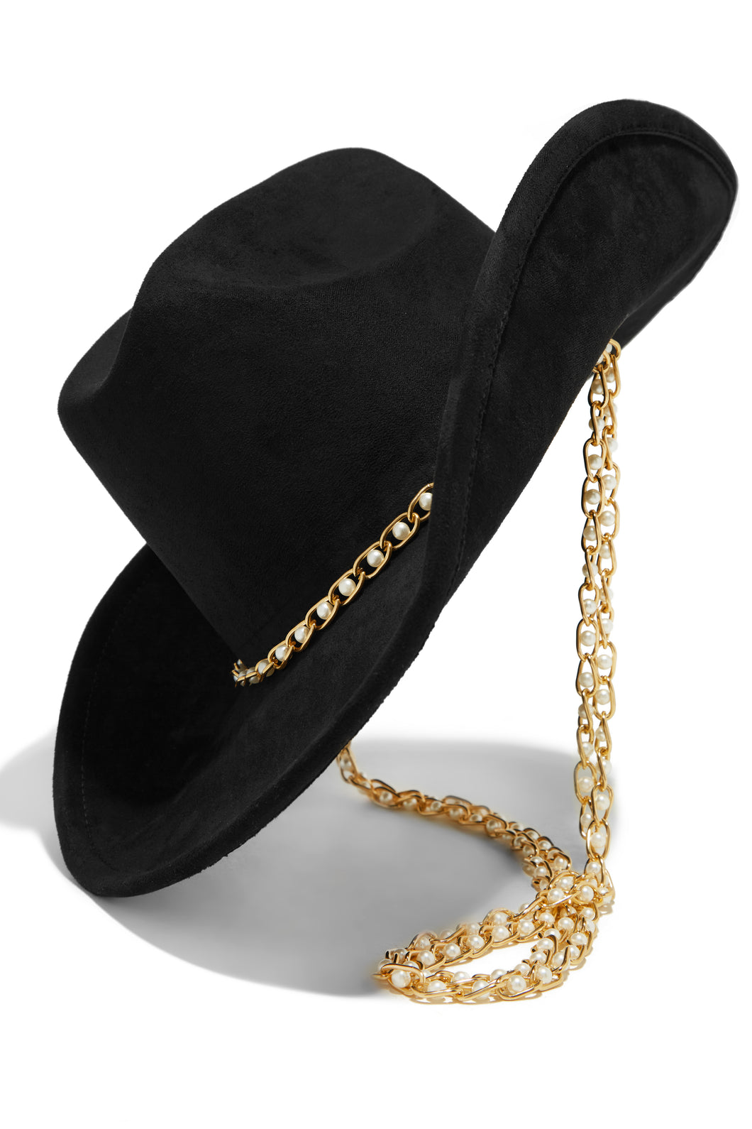 Miss Lola  Atania Black Chain Embellished Western Hat – MISS LOLA