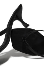 Load image into Gallery viewer, Black Single Sole Mule Heels
