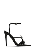 Load image into Gallery viewer, Black Single Sole Embellished Heels
