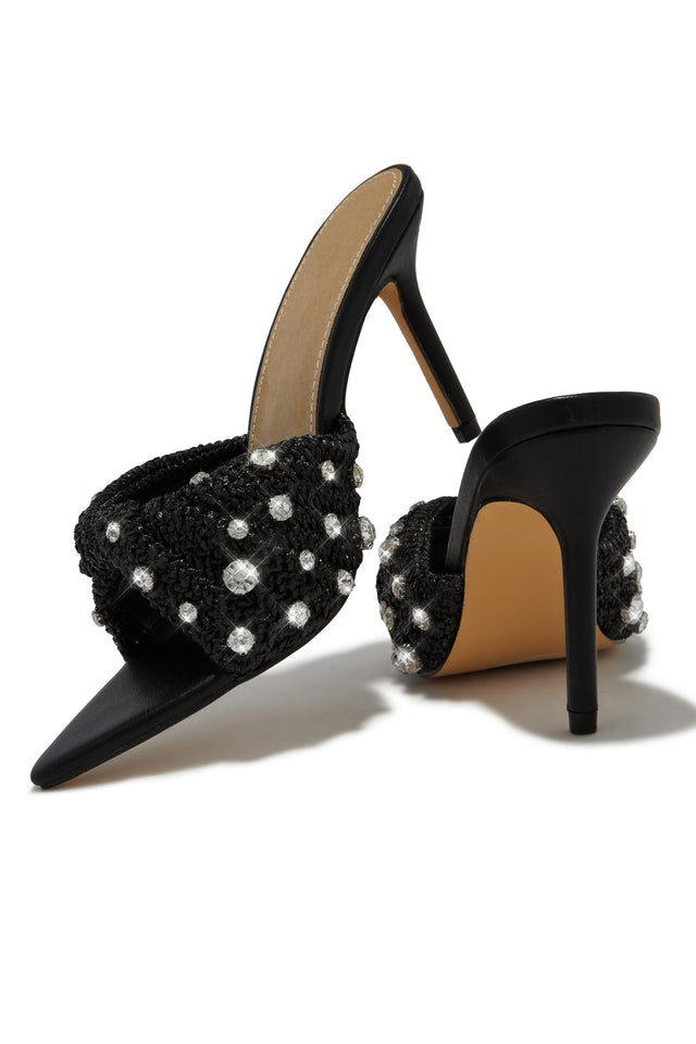 Load image into Gallery viewer, Black Open Toe Mules
