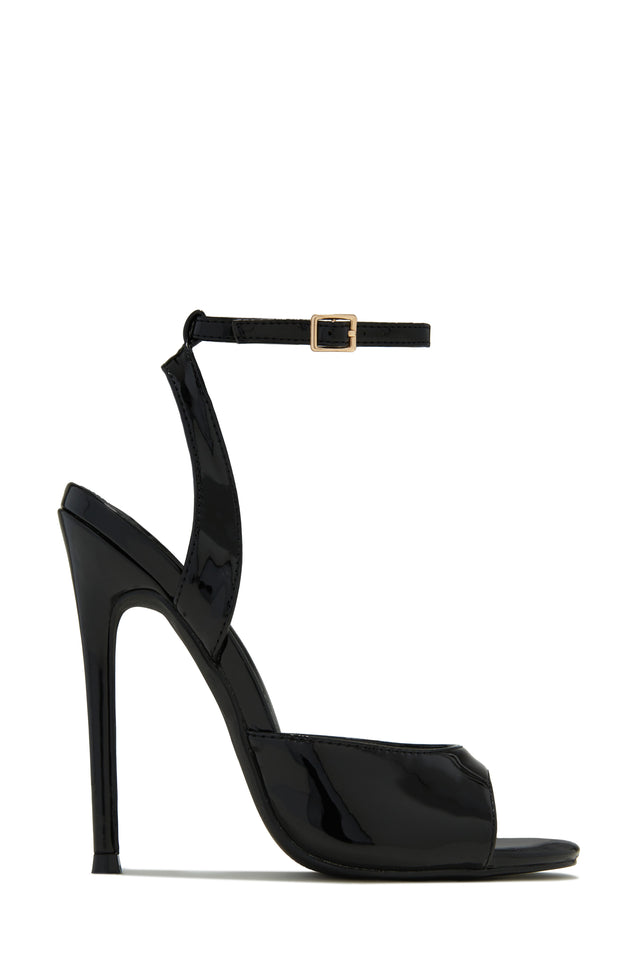 Load image into Gallery viewer, Black Mary Jane Strap with Open Peep Toe High Heels
