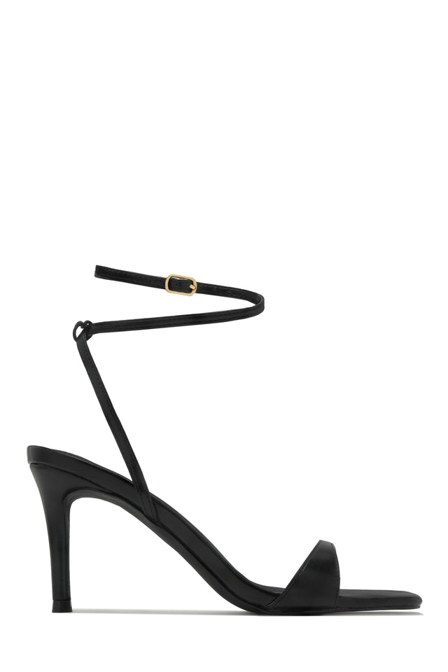 Load image into Gallery viewer, Viana Ankle Strap Mid Heels - Black
