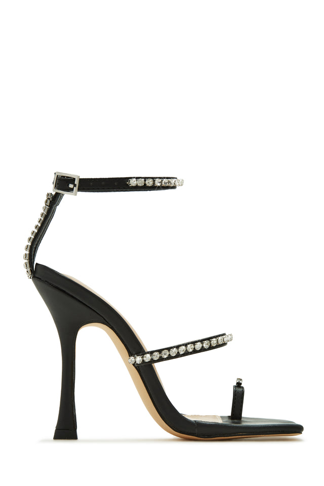 Load image into Gallery viewer, Sunsets &amp; Wine Embellished High Heels - Black
